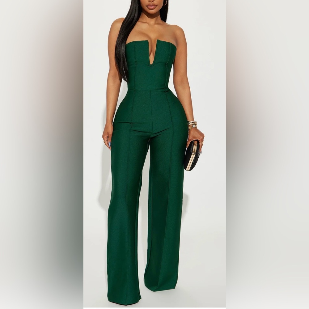 Someone To You Bandage Jumpsuit - Hunter